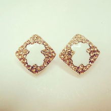 韓國滿鉆閃鉆動物方形氣質(zhì)夸張款耳釘 高端精品飾品批發(fā)指南