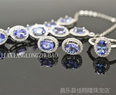 直銷批發(fā)天然坦桑石手飾套裝 時(shí)光寶石的魅力與商業(yè)機(jī)遇